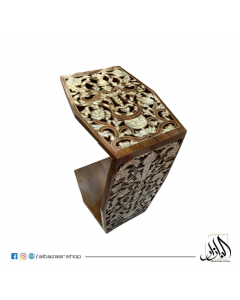 Mothar of Pearl and Wood Side Table
