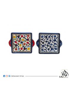 Square Plate with Handles 12 CM