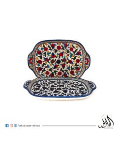 Rectangle Plate with handles 24x20 CM