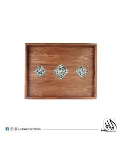 Wood Tray with Qishani Ceramic