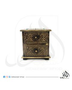 Wooden Box with Brass Decoration