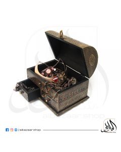 Wooden Box with Brass Decoration