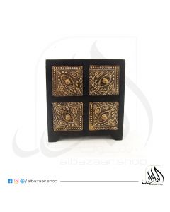Wooden Box with Brass Decoration