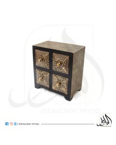 Wooden Box with Brass Decoration